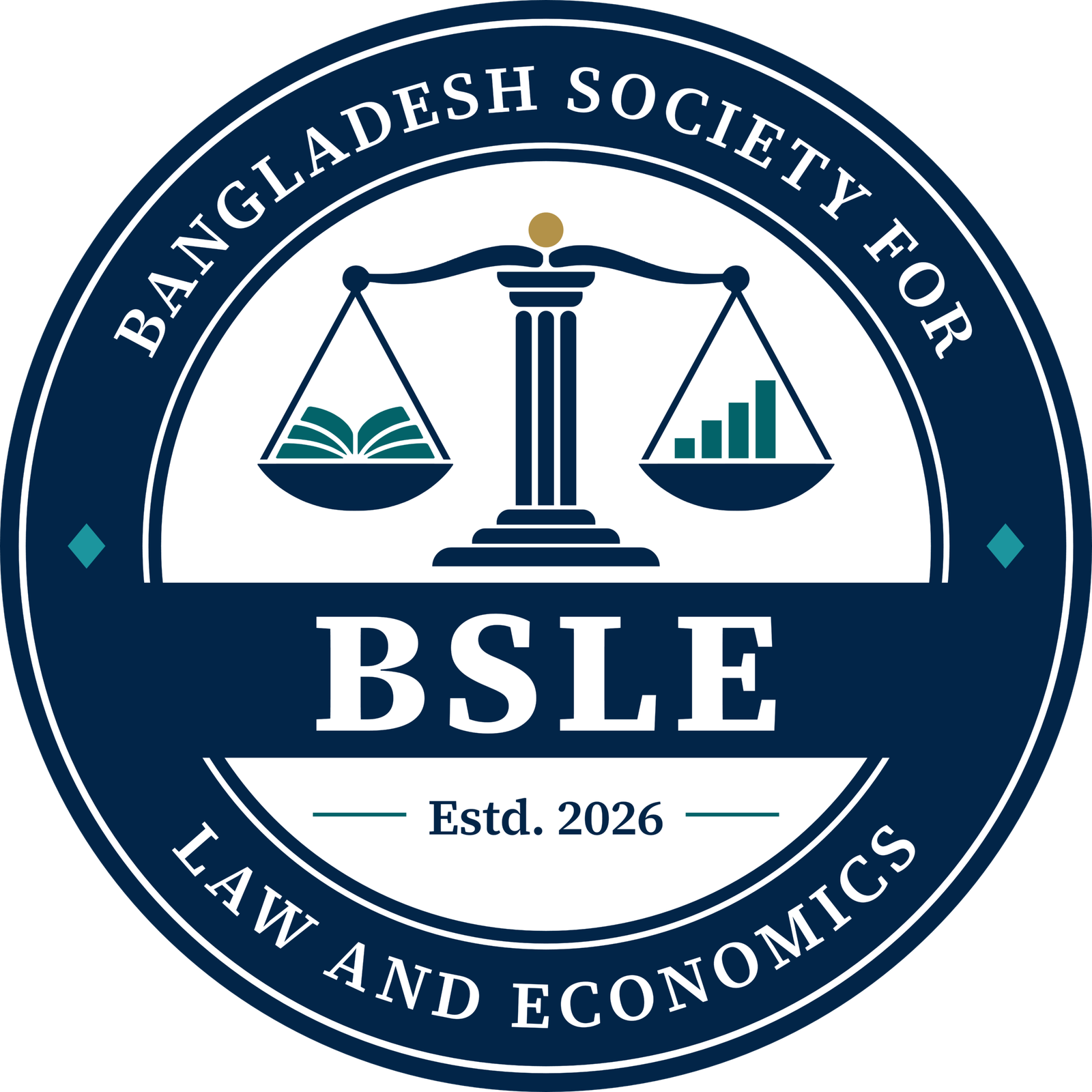 Official logo of the Bangladesh Society for Law and Economics (BSLE)